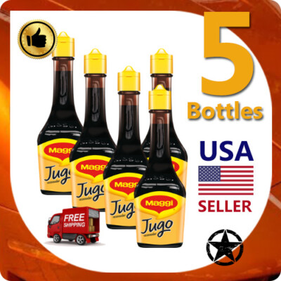 5 Bottles of Maggi Seasoning Sauce - Salsa Maggi   Original 3.38 oz
