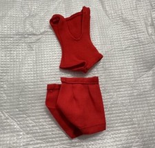 VINTAGE BARBIE RED HELENCA SWIMSUIT AND RED SHORTS PAK 1960s Z15