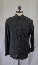 Nick Graham Stretch Modern Fit Men  s Size Medium Full Button Long Sleeve Shirt