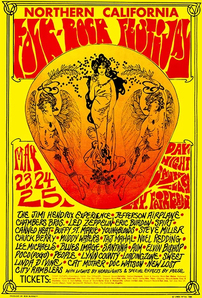 Concerts Vintage/Retro Home Décor Posters & Prints for sale | eBay