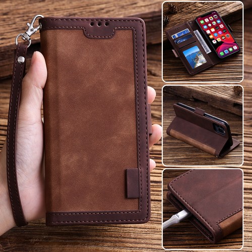 Leather Flip Magnetic Card Wallet Stand Case For iPhone 15 14 12 11 XR 13 7 8 SE - Picture 35 of 53
