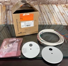 Cooper Lighting 5" White Canopy 48" Aircraft Cable Light Pendant Flush Kit