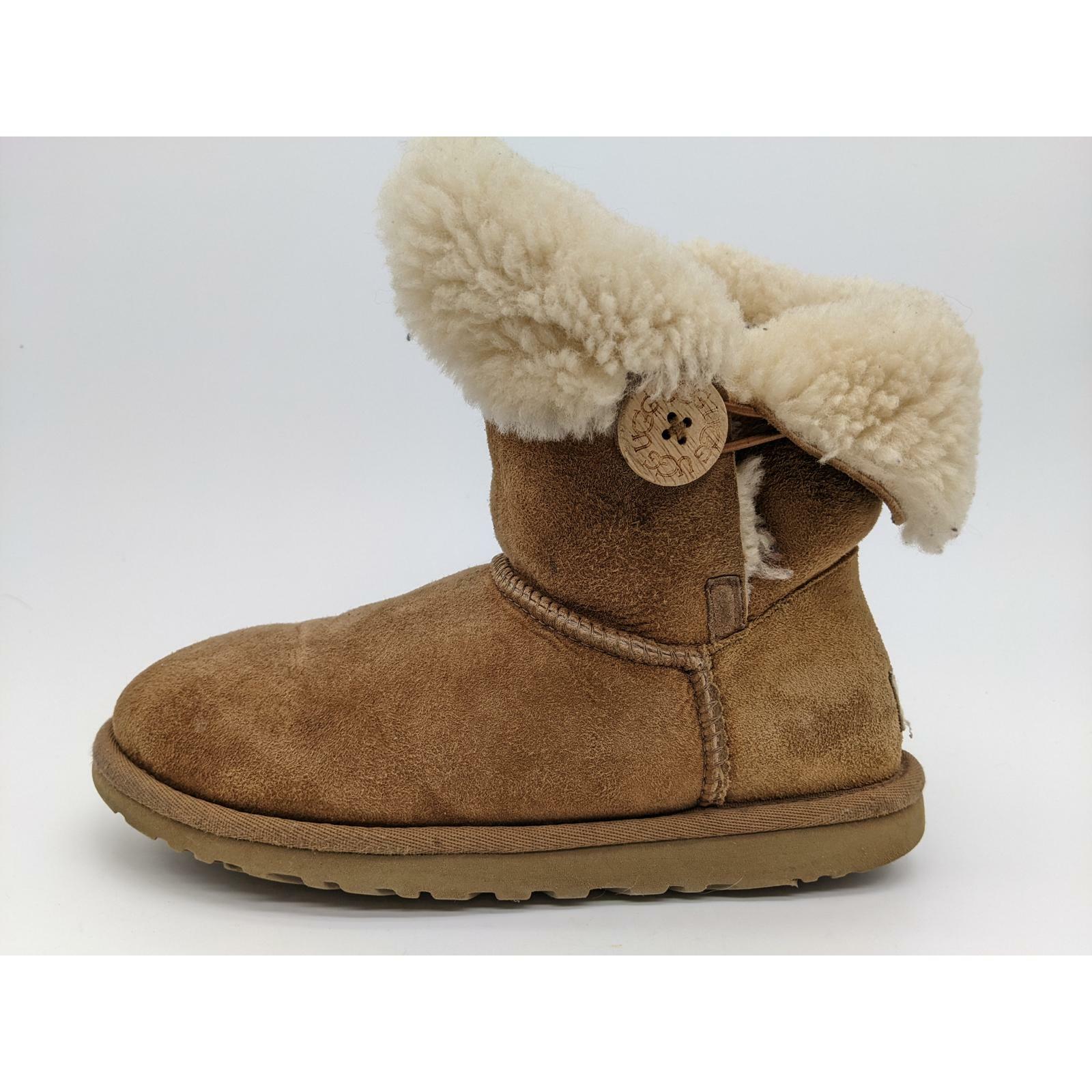 Ugg Bailey Single Button Brown Suede Shearling Li… - image 3