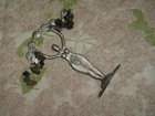 Moon Goddess Lunar Phases Mother Earth Rare VTG Solid Pewter stone beaded accent — photo 5