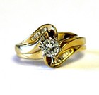 14k yellow gold .57ct SI1-2 G diamond engagement ring wedding jacket 6.4g estate — photo 5
