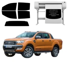 Precut Tint Kit Nano Carbon Film for Ford Ranger 2018 Sides Solid Back Glass