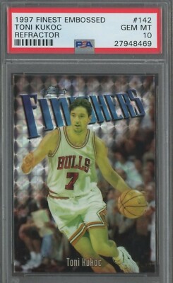 1997 Finest Embossed Toni Kukoc Refractor /263 PSA 10 GEM MT #142