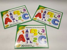 Crayola Alphabet  Numbers Pad 10"X8" 30 Sheets 99-3406, Set of 3, New