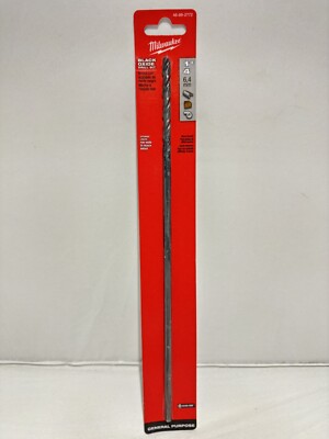 Milwaukee 1/4'' x 12'' Black Oxide Drill Bit Extra Long Extended Length