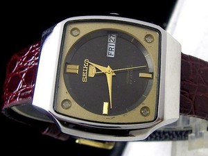seiko automatic 23 jewels leather