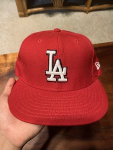 red la dodgers hat