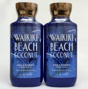 Details About 2 Bath Body Works Waikiki Beach Coconut Shea Vitamin E Body Lotion