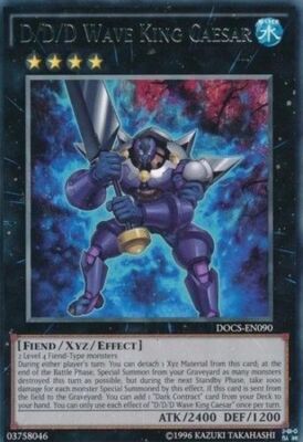 Yugioh! LP D/D/D Wave King Caesar - DOCS-EN090 - Rare - Unlimited Edition Lightl