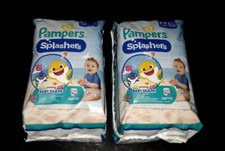 Lot 2 paquets de 12 Couches Pampers Bébé Splashers, Taille 3-4/6-11 KG 