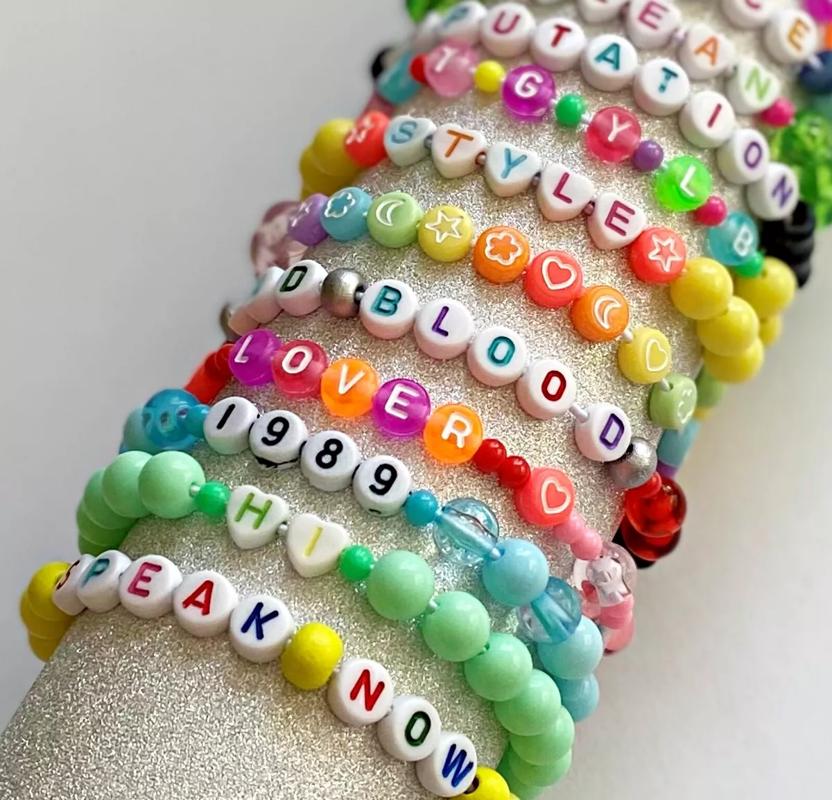 Five-pack of Taylor Swift-themed Friendship Bracelets 