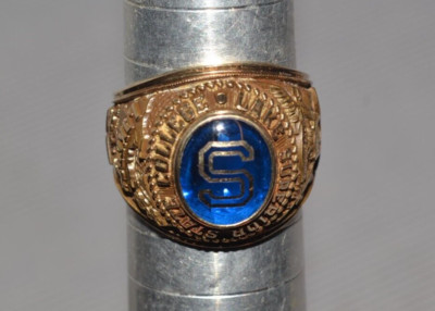 1970 Vintage Superior State Lakers College 10k Gelbgold 15g Klasse Ring Größe 10,5