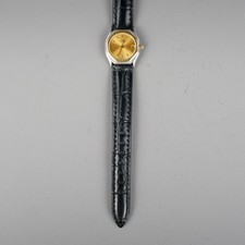 BAUME&MERCIER Riviera Date Women's Watch 22mm Gold New Battery New Leather Band 15