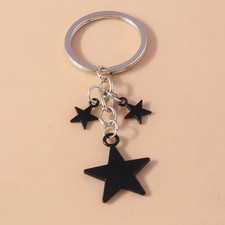 Cute Alloy Star Keychain Metal Keyring Pendants for Car Key Holder Handbag Decor