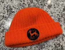 Vintage John Deere bright orange stocking cap