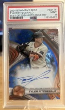 2024 Bowman’s Best Tyler Fitzgerald Blue Refractor Auto /150 RC PSA 9