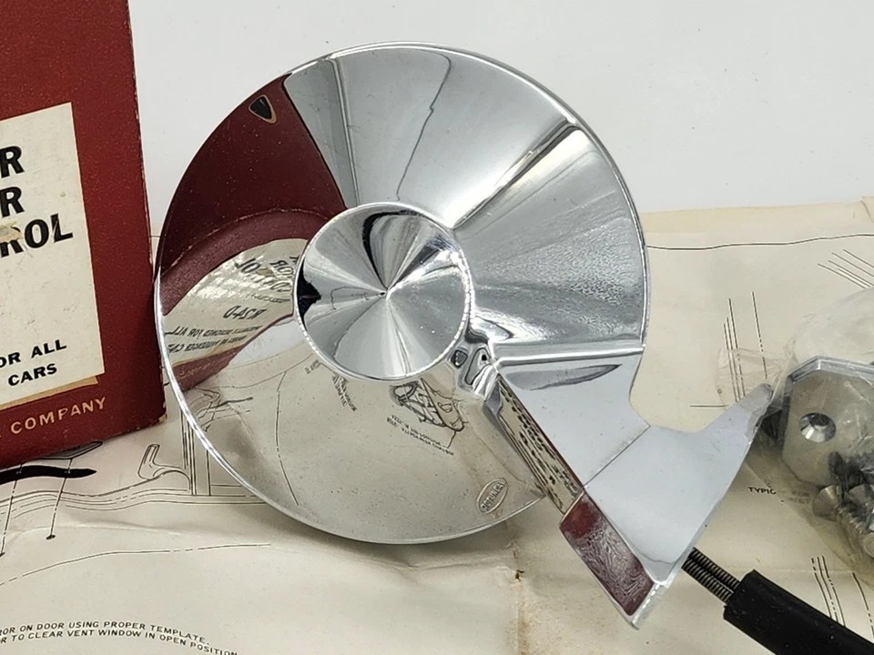 NOS 1964 1965 FORD ESPEJO RETROVISOR REMOTO MUSTANG FALCON COMET FAIRLANE GALAXIE Foto 3 de 4