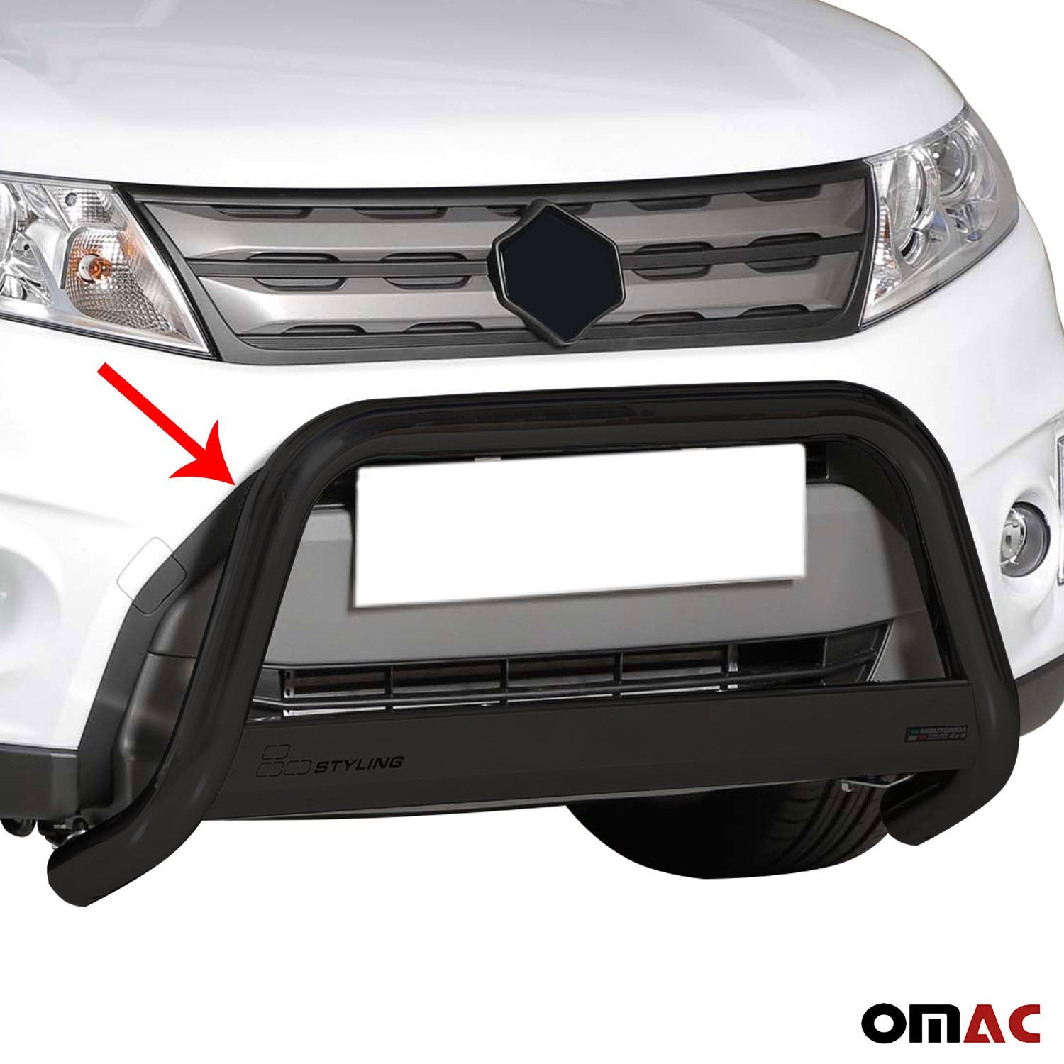 Pare-buffle Vitara 2015 acier de qualité supérieure noir 63 mm - 4