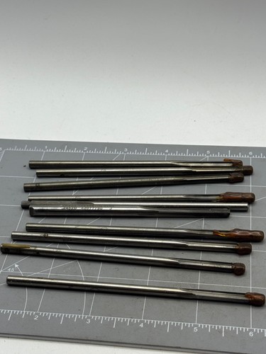 Lot of 10 Various APT Spiral Flute Reamers Metalworking HSS 5in Shanks