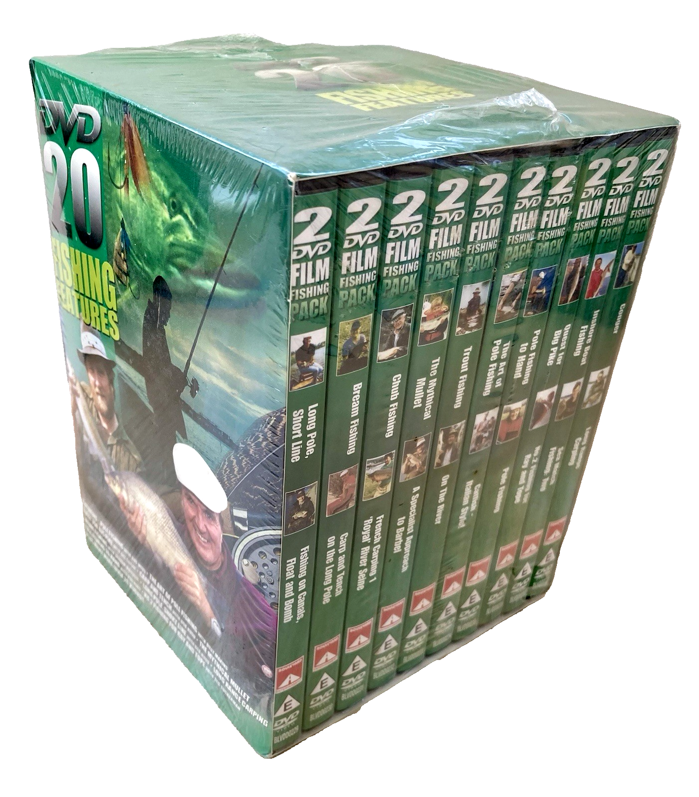 Fishing 20 Adventures DVD Collection Pole Catfish Pike Bob Nudd New & Sealed Box