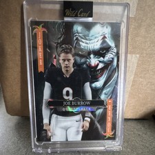 2025 Wild Card Jokers Wild Joe Burrow 1/1 Joker Rainbow Foil Football Card