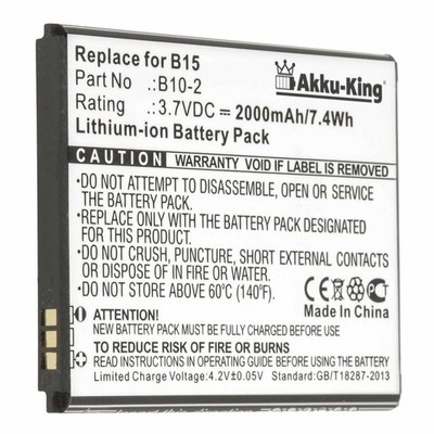 Akku ersetzt Caterpillar CAT B10-2 - Li-Ion 2000mAh - für CAT B15 B15Q AM