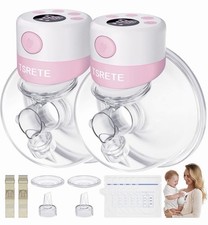 TSRETE S12 Double Wearable Breast Pump, Hands Free with 2 Modes, 9 Levels Led