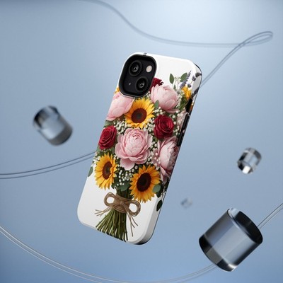 Flower Power Phone Case, Impact-Resistant Floral Case, Colorful Floral Phone