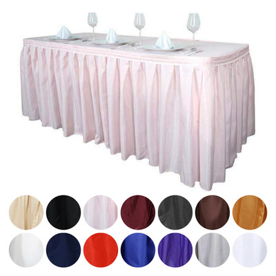 21 feet x 29'' Polyester Banquet Table Skirt Wedding Party Linens Wholesale