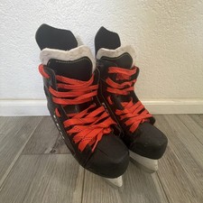 CCM Tacks 9040 Youth Hockey Skates Black Orange Laces Size 3