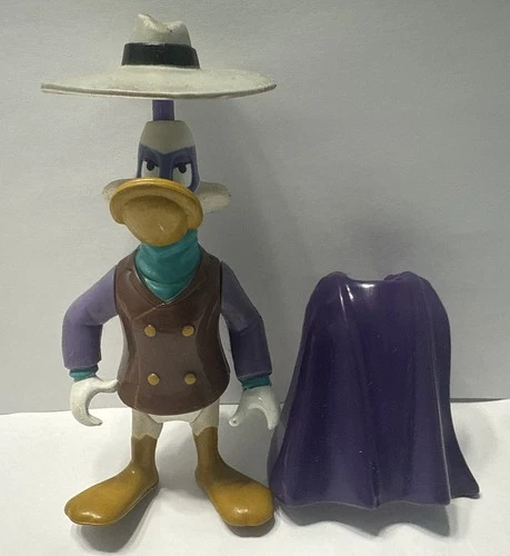 Vintage Darkwing Duck Action Figure - Cape & Hat - Playmates 1991 actions works