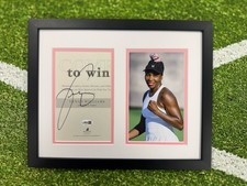 Venus Williams Signed Cut Jsa Auto Custom Framed Tennis