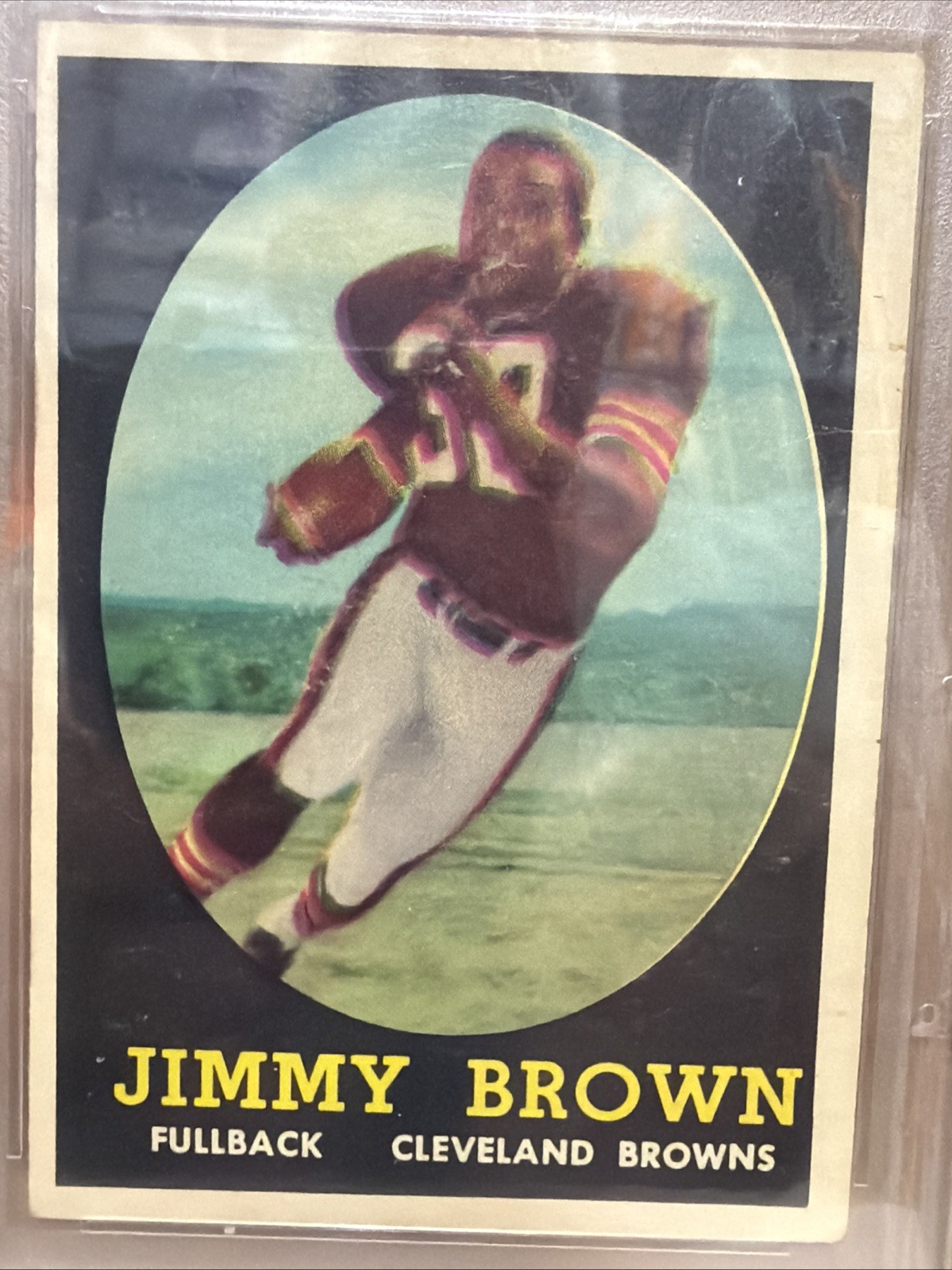 1958 Topps - Jim Brown Rookie PSA 5 view 2