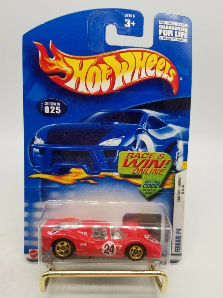 Llantas doradas Hot Wheels Ferrari P4 2002 primeras ediciones 5 radios Foto 3 de 4