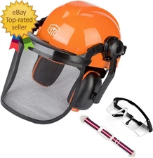 Chainsaw Helmet with Safety Face Shield and Ear  Muffs  Helmet  for C hainsaw Us