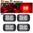 4pcs 36 Led Red Chassis Ambient Yacht Light Auxiliary Lighting for Car Boat Gm