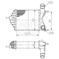 LadeluftküHler FüR Fiat Idea Van Punto Lancia Musa Ypsilon 03-12 46836770