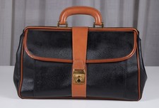 Borsa da medico vintage Ugo Pasi Milano, in vera pelle con chiave e certificato