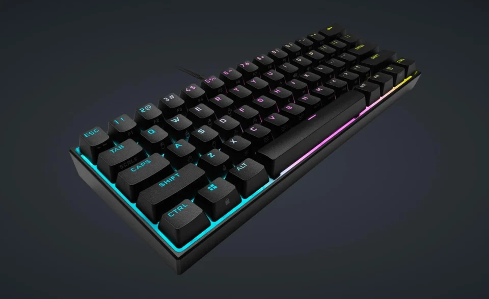 Corsair K65 RGB Mini 60% Mechanical Gaming Keyboard Cherry MX Red Deutsche Ver - Image 3 of 4
