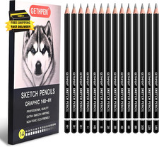 Professional Drawing Sketching Pencil Set - 14 Pieces Graphite Pencils 14B - 4H 
