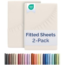Soft Cooling Full Size Fitted Bed Sheet Set - Pack of 2