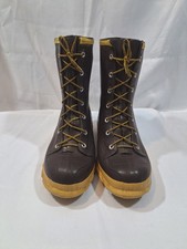 VTG Lacrosse Outdoorsman Rubber Leather Rain Boots Removable Liners Size 8