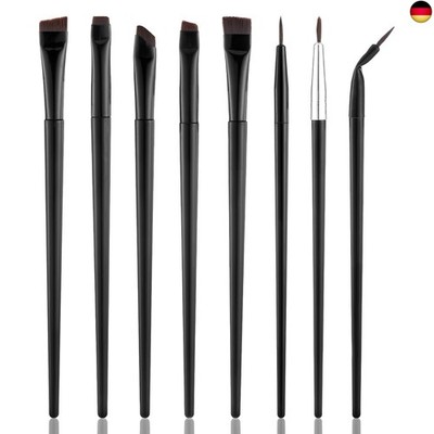 8 Stück Eyeliner Pinsel, Abgeschrägte Flacher Make up Pinsel Präzisions Gel Ey