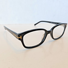 Tom Ford TF 5208 001 Black Acetate Gold T Eyeglasses Frames 50-19-145 Italy
