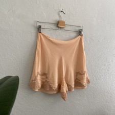 Vintage 30s 40s Tap Shorts 30 Waist Peach Pink Silk  Lace Inlay Hand Sewn Sz M