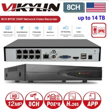Vikylin NVR 4K 8CH 8POE Network Video Recorder H.265+ 1 SATA for CCTV IP Camera